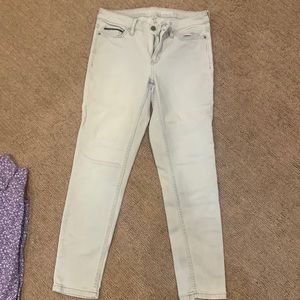 Calvin Klein ankle skinny jeans light gray stretchy look like new